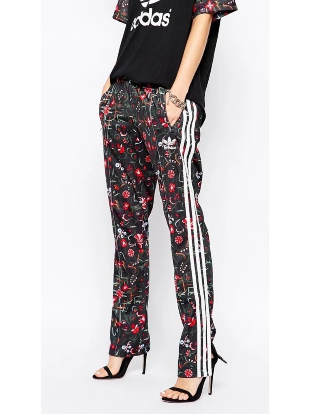Adidas Originals Moscow Floral Russian Folk Art Rare Trefoil Track Pants XS - Picture 1 of 8